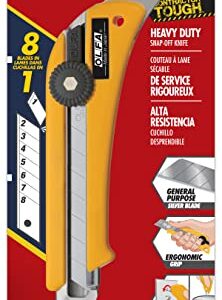 OLFA 18mm Extended Depth Utility Knife (OL) - Multi-Purpose Carpet and Thick Materials Knife w/ Extra Blade Exposure, Carpet Tuck Tool, Custom Cutting Depth & Snap-Off Blade, Replacement Blades: Any OLFA 18mm Blade