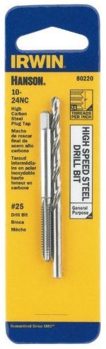 Irwin Hanson 80220 #25 10-24NC High Speed Steel Drill Bit & Tap