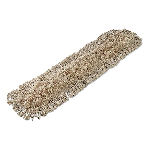 Boardwalk BWK1336 36 in. x 5 in. Industrial Hygrade Cotton Dust Mop Head - White