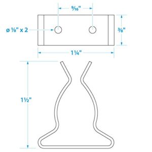 Seachoice Spring Clamps, Pack of 2, Polished Stainless Steel, 5/8-1.25 In.