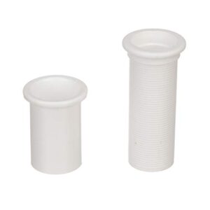 Seachoice Adjustable Splashwell Drain Tube, Fits 1-1/4 in. Opening, White Plastic