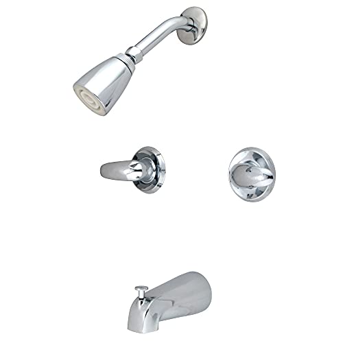 Kingston Brass KB241LL Legacy Tub and Shower Faucet, Polished Chrome,5-Inch Spout Reach