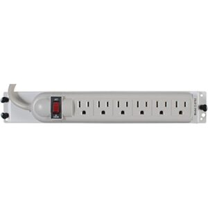 channel vision 6-outlet power strip on bracket, vertical plugs (c-0702)