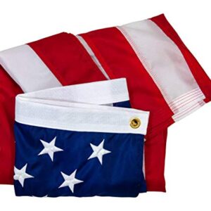 American Flag - 100% Made in the USA - 4' x 6' ft - Perma-Nyl Sewn Nylon with Grommets - Durable, and Patriotic - For Gardens, Homes, Patios and Cars – By Valley Forge Flag