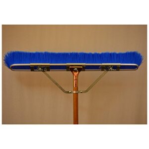 35" floor brush w/brace & handle, blue