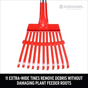 Corona RK 62060 Fixed Tine Shrub Rake, Aluminum Handle, 8-Inch Wide