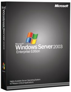 microsoft windows server enterprise 2003 with service pack (25 client) old version