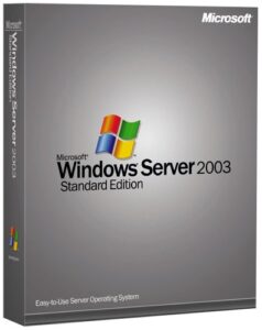 microsoft windows server standard 2003 with service pack (5 client) old version