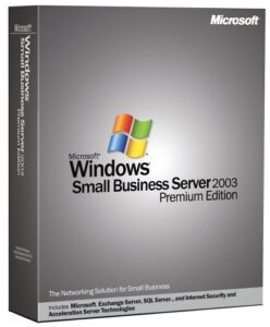 microsoft windows small business server premium 2003 upgrade with service pack (cd/dvd 5 client) old version