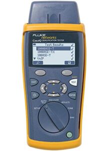 fluke networks ciq-100 copper qualification tester, qualifies and troubleshoots category 5-6a cabling for 10/100/gig ethernet, coax and voip, blue