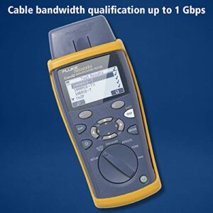 Fluke Networks CIQ-100 Copper Qualification Tester, Qualifies and Troubleshoots Category 5-6A Cabling for 10/100/Gig Ethernet, Coax and Voip, Blue