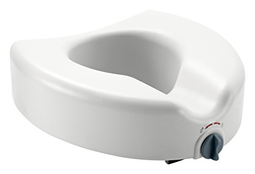 Medline Locking Elevated Toilet Seat, Without Arms, Supports Up to 350 lbs,White