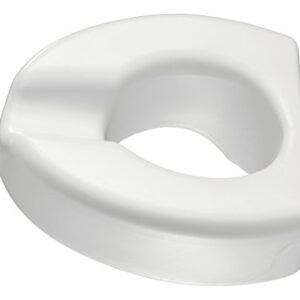 Medline Locking Elevated Toilet Seat, Without Arms, Supports Up to 350 lbs,White