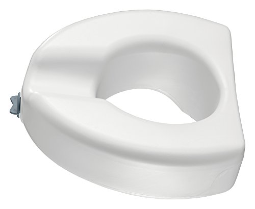 Medline Locking Elevated Toilet Seat, Without Arms, Supports Up to 350 lbs,White