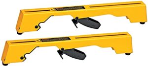 dewalt miter saw mounting brackets, 2 pack, 12 inch blade length, retractable clamps (dw7231),yellow