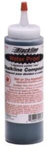 blackline bl816 black water proof chalk line compound - 8 oz refill bottle