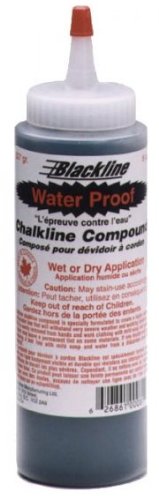 Blackline BL816 Black Water Proof Chalk Line Compound - 8 oz Refill Bottle