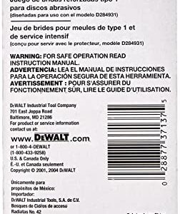 DEWALT Angle Grinder Flange Set for Type 1 Wheels (D284932), Large