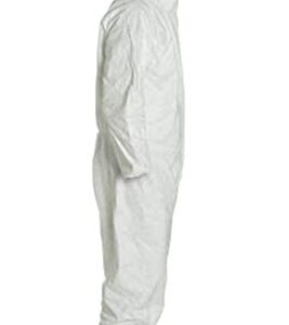 DuPont TY122S Disposable Elastic Wrist, Bootie & Hood White Tyvek Coverall Suit 1414, XX-Large