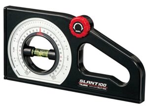 tajima slant angle meter - dual-scale rotary pitch finder with thumb dial & easy-read vial - slt-100