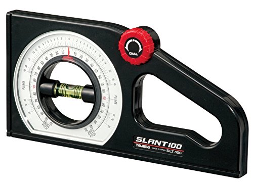 TAJIMA SLANT Angle Meter - Dual-Scale Rotary Pitch Finder with Thumb Dial & Easy-Read Vial - SLT-100