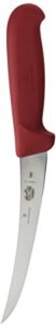victorinox boning curved semi-stiff blade fibrox pro handle, red, 6" (vic-40420)