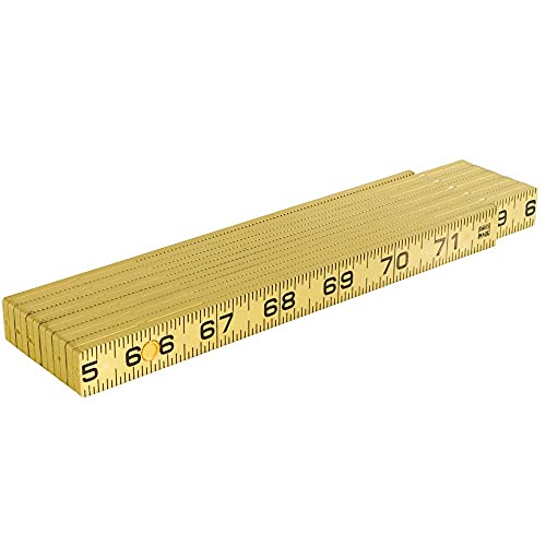 Klein Tools 910-6 Folding Ruler 6-Foot, Durable Fiberglass, Inside Reading