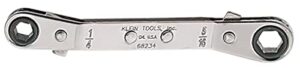 klein tools 68234 ratcheting offset box wrench, fully reversible, 1/4 by 5/16-inch