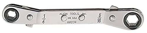 Klein Tools 68234 Ratcheting Offset Box Wrench, Fully Reversible, 1/4 by 5/16-Inch