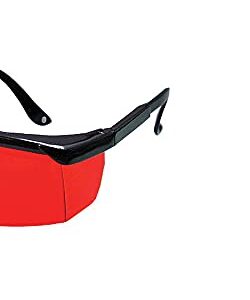 Bosch 57-GLASSES Laser View Enhancing Glasses with Adjustable Temple, Red Lens, Black Frame