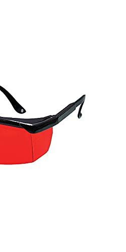 Bosch 57-GLASSES Laser View Enhancing Glasses with Adjustable Temple, Red Lens, Black Frame