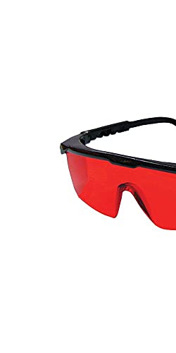 Bosch 57-GLASSES Laser View Enhancing Glasses with Adjustable Temple, Red Lens, Black Frame