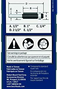 BOSCH 85216M 1/2 In. x 1 In. Carbide Tipped 3-Flute Flush Trim Bit