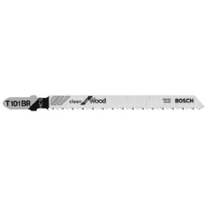 bosch t101br100 100-piece 4 in. 10 tpi reverse pitch clean for wood t-shank jig saw blades