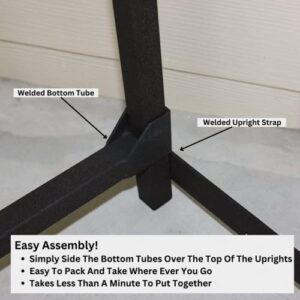 Woodhaven 3 Foot Black Firewood Rack With Cover - Metal Log Holder - Made In USA - Strong Powder Coat Finish - Easy Slide Together Assembly - No Hardware Needed