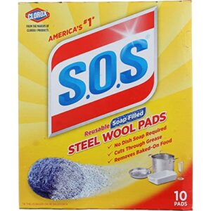s.o.s. steel wool soap pads 10 pads