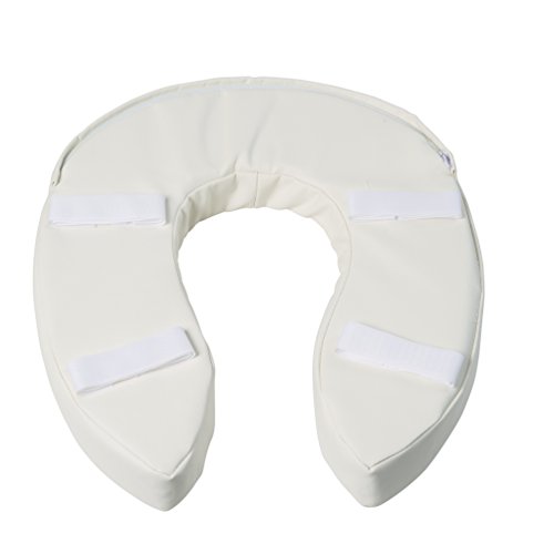 DMI Raised Toilet Seat Cushion Seat Cushion and Seat Cover to Add Extra Padding to the Toilet Seat while Relieving Pressure, Tear Resistant, FSA & HSA Eligible, 2 Inch Pad, White