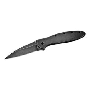 Kershaw Ken Onion Black & White Leek Folding Knife with Speed Safe
