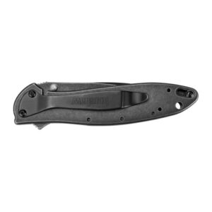 Kershaw Ken Onion Black & White Leek Folding Knife with Speed Safe