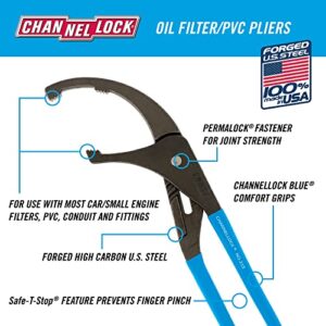 Channellock Oil Filter Plier, 2-1/2 to 5-1/2 In