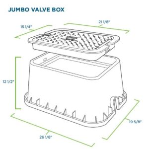 Orbit 53214 20" Jumbo Rectangular Sprinkler Valve Box