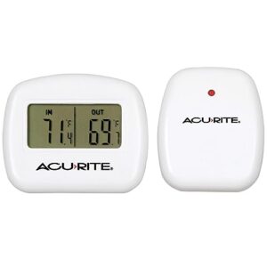 acurite 00782a2 wireless indoor/outdoor thermometer, temperature,white, 0.4