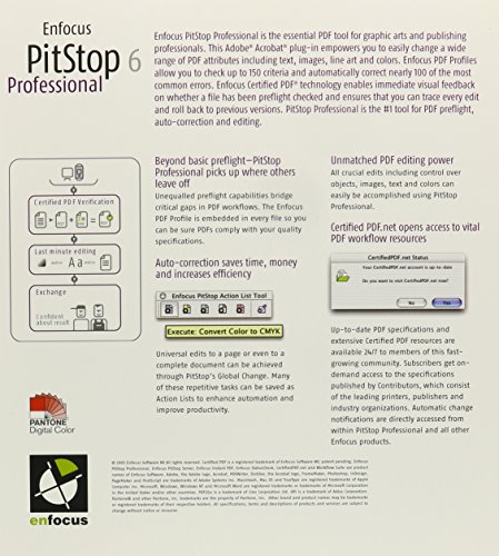 Pitstop Professional 6.5 1U Win 2K/XP & Mac Os 10.2.8