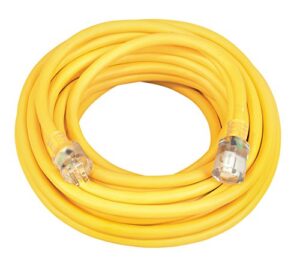 woods southwire 02688 10/3 50-foot vinyl outdoor extension cord with lighted end ; yellow ; 50 ft - 26888802