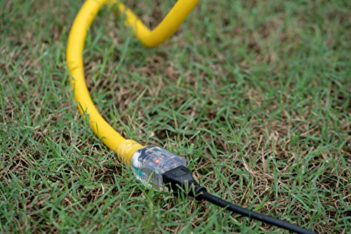 Woods Southwire 02688 10/3 50-Foot Vinyl Outdoor Extension Cord with Lighted End ; Yellow ; 50 ft - 26888802