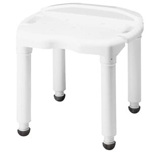 carex universal bath seat and shower chair - bath chair supports up to 400 pounds - adjustable height shower bench, plastic stool for shower, shower seat