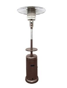 hiland az 48,000 btu hammered bronze stainless steel patio heater with table