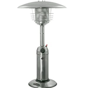 Hiland HLDS032-B Portable Table Top Patio Heater, 11,000 BTU, Use 1lb or 20Lb Propane Tank, Stainless Finish