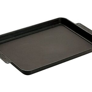 Snow Peak Iron Griddle - Perfect for Cooking Over a Fire or BBQ - 21.75 x 13 x 1.4 in