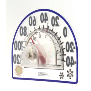 Springfield Static Cling Indoor Outdoor Thermometer, Temperature Gauge for Patio, Pool, and Sauna